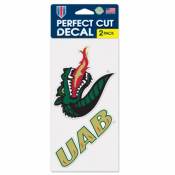 University Of Alabama At Birmingham Blazers UAB - Set of Two 4x4 Die Cut Decals