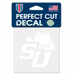 Stetson University Hatters - 4x4 White Die Cut Decal