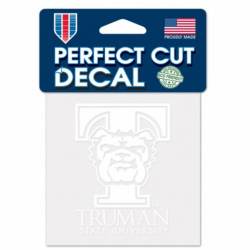 Truman State University Bulldogs - 4x4 White Die Cut Decal