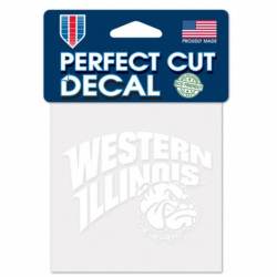 Western Illinois University Leathernecks - 4x4 White Die Cut Decal