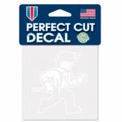 University Of Wisconsin Platteville Pioneers - 4x4 White Die Cut Decal