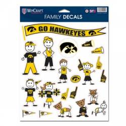 University Of Iowa Hawkeyes - 8.5x11 Family Sticker Sheet