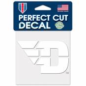 University Of Dayton Flyers - 4x4 White Die Cut Decal