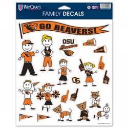 Oregon State University Beavers - 8.5x11 Family Sticker Sheet