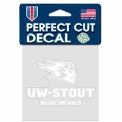 University Of Wisconsin-Stout Blue Devils - 4x4 White Die Cut Decal