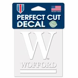Wofford College Terriers - 4x4 White Die Cut Decal