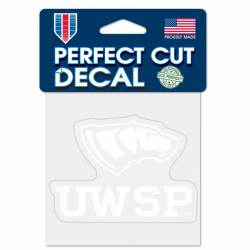 University Of Wisconsin-Stevens Point Pointers - 4x4 White Die Cut Decal