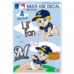 Milwaukee Brewers Lil Fan Mascot - Set of 4 Ultra Decals