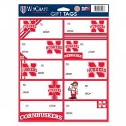 University Of Nebraska Cornhuskers - Sheet of 10 Gift Tag Labels