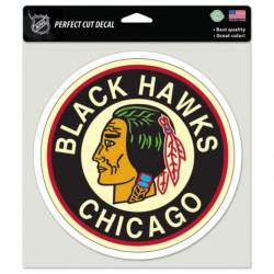 Chicago Blackhawks Retro - 8x8 Full Color Die Cut Decal