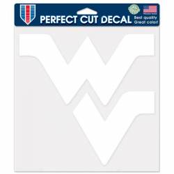 West Virginia University Mountaineers - 8x8 White Die Cut Decal