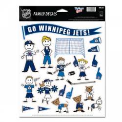 Winnipeg Jets - 8.5x11 Family Sticker Sheet