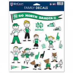 University Of North Dakota Fighting Sioux - 8.5x11 Family Sticker Sheet