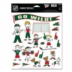 Minnesota Wild - 8.5x11 Family Sticker Sheet