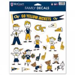 Georgia Tech Yellow Jackets - 8.5x11 Family Sticker Sheet