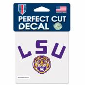 Louisiana State University LSU Tigers Script Logo - 4x4 Die Cut Decal