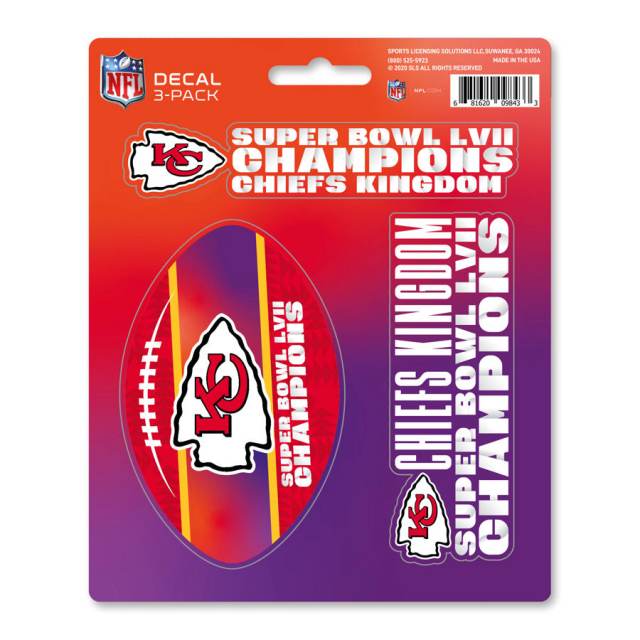 Kansas City Chiefs Super Bowl LVII 57 Champions Decal / Sticker