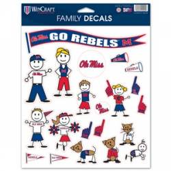 University Of Mississippi Ole Miss Rebels - 8.5x11 Family Sticker Sheet