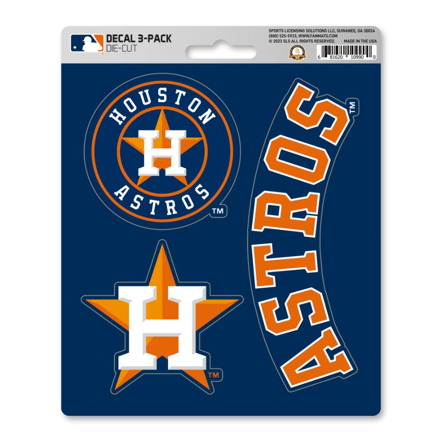 Houston Astros - Set Of 3 Sticker Sheet at Sticker Shoppe