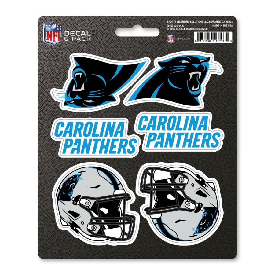 Carolina Panthers - Set Of 6 Sticker Sheet At Sticker Shoppe