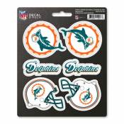 Miami Dolphins Retro Vintage - Set Of 6 Sticker Sheet