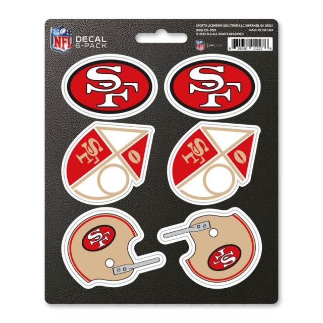 San Francisco 49ers 5x7 Multi Pack Decal Sheet