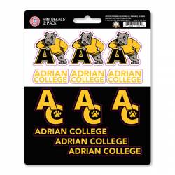 Adrian College Bulldogs - Set Of 12 Sticker Sheet