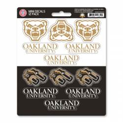 Oakland University Golden Grizzlies - Set Of 12 Sticker Sheet