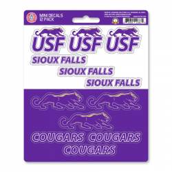 University of Sioux Falls Cougars - Set Of 12 Sticker Sheet