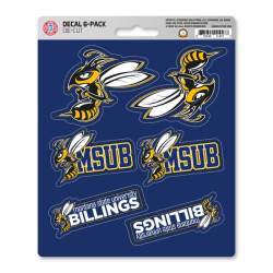 Montana State University Billings Yellowjackets - Set Of 6 Sticker Sheet