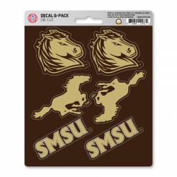 Southwest Minnesota State University Mustangs - Set Of 6 Sticker Sheet