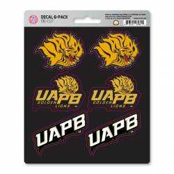University Of Arkansas-Pine Bluff Golden Lions - Set Of 6 Sticker Sheet