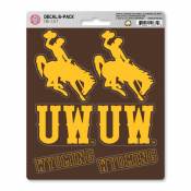 University Of Wyoming Cowboys - Set Of 6 Sticker Sheet