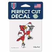 University Of Louisville Cardinals Retro Basketball - 4x4 Die Cut Decal