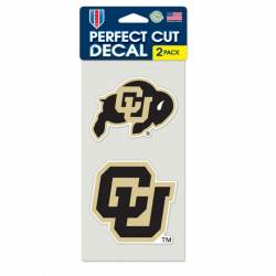 University Of Colorado Buffaloes - Set of Two 4x4 Die Cut Decals