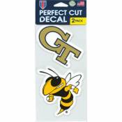 Georgia Tech Yellow Jackets - Set of Two 4x4 Die Cut Decals