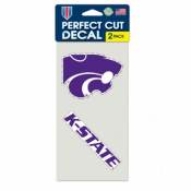 Kansas State University Wildcats - Set of Two 4x4 Die Cut Decals