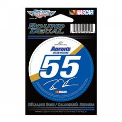 Brian Vickers #55 - 3x3 Round Vinyl Sticker