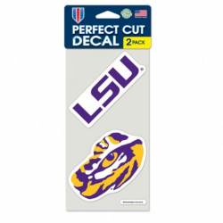 Louisiana State University LSU Tigers - Set of Two 4x4 Die Cut Decals