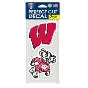 University Of Wisconsin Badgers - Set of Two 4x4 Die Cut Decals