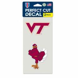 Virginia Tech Hokies - Set of Two 4x4 Die Cut Decals