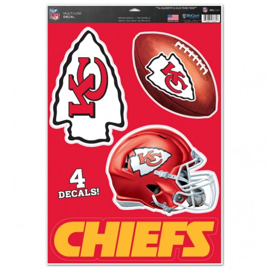 Kansas City Chiefs - Set of 4 Ultra Decals at Sticker Shoppe