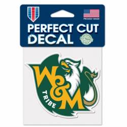 William & Mary College Tribe Logo - 4x4 Die Cut Decal