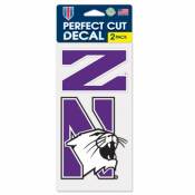 Northwestern University Wildcats - Set of Two 4x4 Die Cut Decals