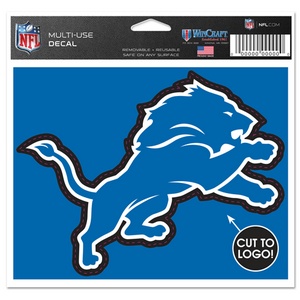 Detroit Lions 2009-2016 Logo - 4.5x5.75 Die Cut Ultra Decal At Sticker 