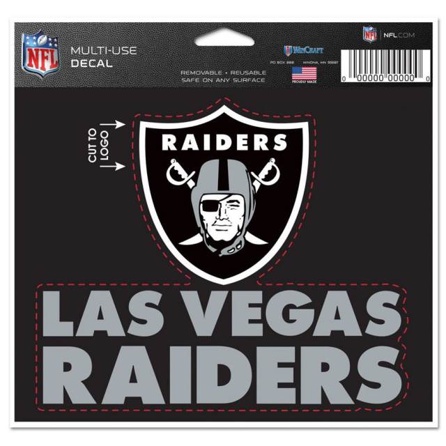 Las Vegas Raiders Round Cut Decal / Sticker