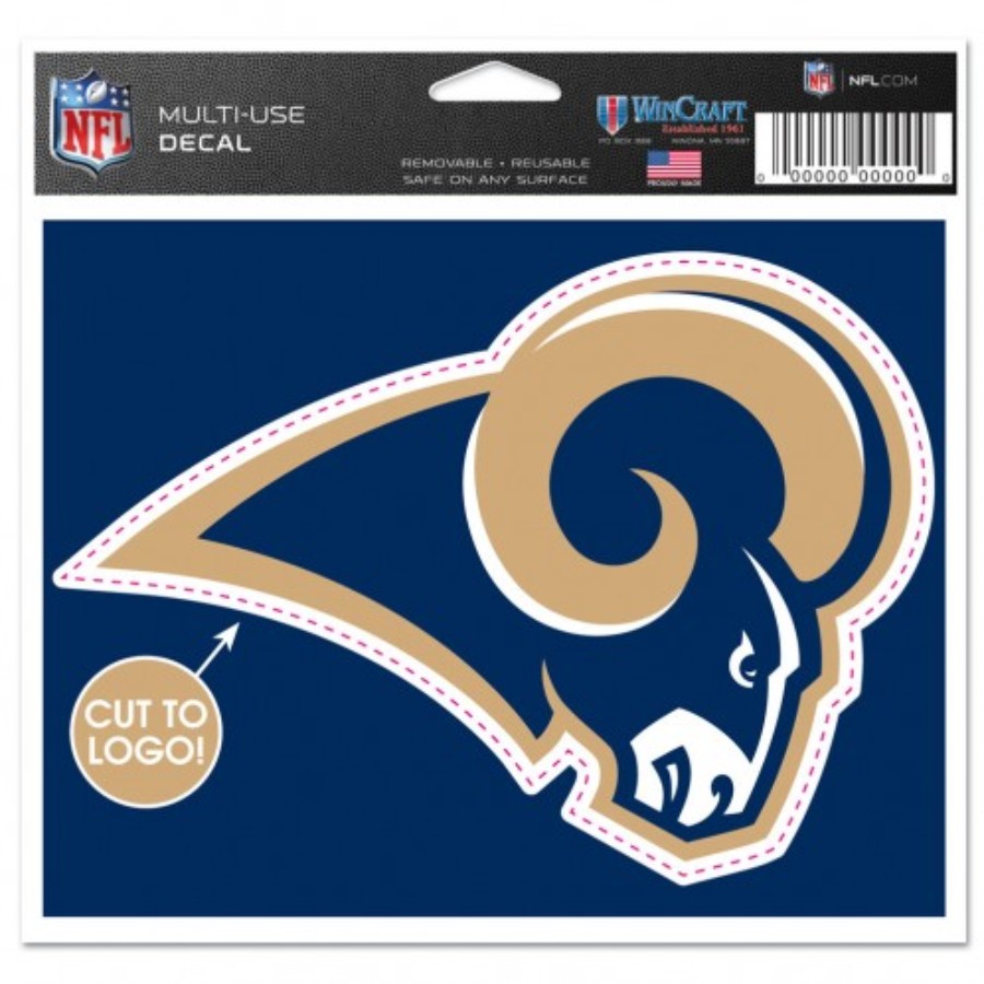 St. Louis Rams Blue & Gold Logo - 4.5x5.75 Die Cut Ultra Decal at ...