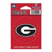 University Of Georgia Bulldogs - 3x3 Round Vinyl Sticker