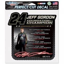 Jeff Gordon #24 Retirement - 8x8 Full Color Die Cut Decal