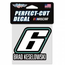 Brad Keselowski #6 Teal - 4x4 Die Cut Decal